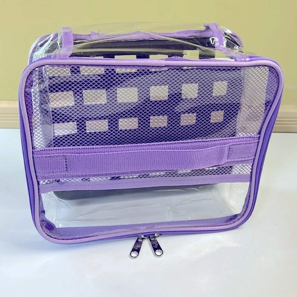 Purple Nail Polish Organizer Bag